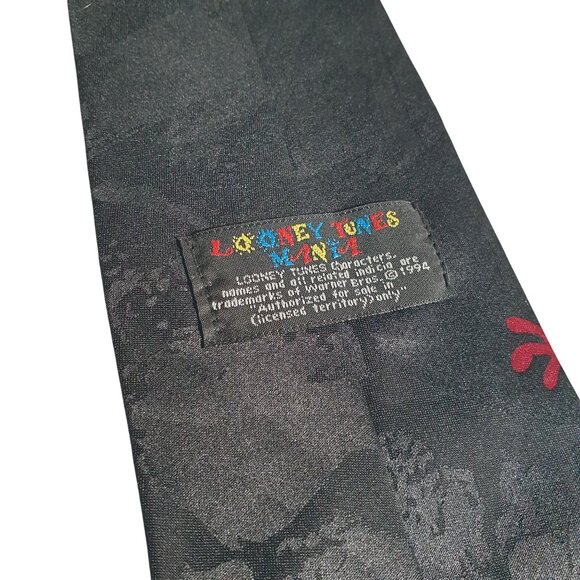 Looney Tunes Mania Tie Taz Daffy Tweety Heart Print Valentines Love Cartoon Gift - Picture 4 of 5